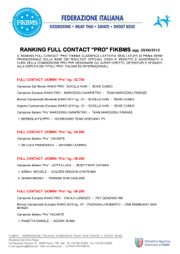RANKING FULL CONTACT “PRO” FIKBMS agg. 28/06/2012