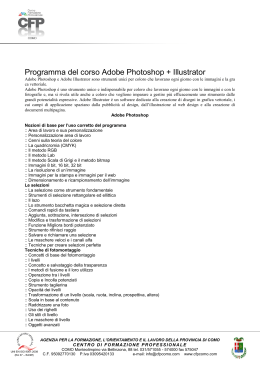 Programma del corso Adobe Photoshop + Illustrator
