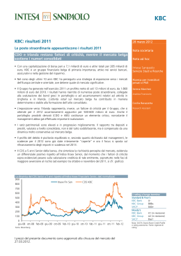 KBC: risultati 2011