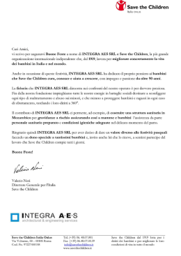 Lettera auguri pasquali INTEGRA AES 2014