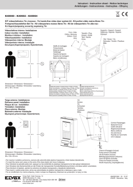 Manuale KIT Videocitofonico 7 pollici