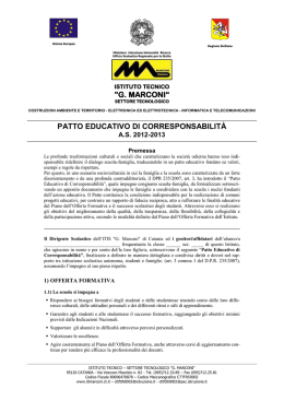 Patto educativo di corresponsabilità