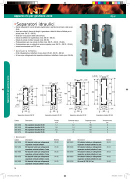 &bull;Separatori idraulici