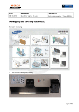 Montaggio piede Samsung UE50HU6900 - Migros