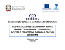 la dirigenza pubblica italiana in una prospettiva europea