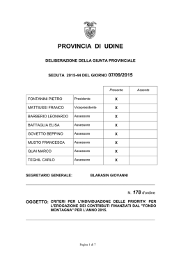 Deliberazione criteri Fondo Montagna 2015
