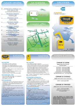 istruzioni decoder - Sistema Sosta e Mobilit&agrave; SpA