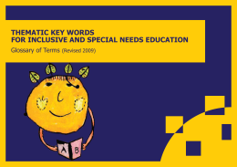 thematic key words for inclusive and special needs education