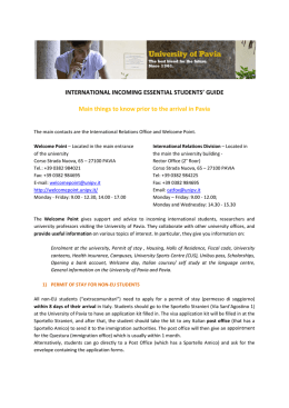 INTERNATIONAL INCOMING ESSENTIAL STUDENTS` GUIDE Main