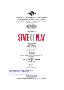 STATE OF PLAY - Pressbook ITA COMPLETO