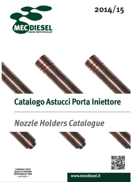 2014/15 Catalogo Astucci Porta Iniettore - Mec