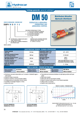 Distributore Idraulico Hydraulic Distributor D50F4 M 0 01 1 0