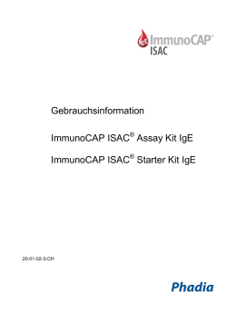 Gebrauchsinformation ImmunoCAP ISAC Assay Kit IgE