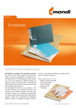 Product brochure: Envelopes