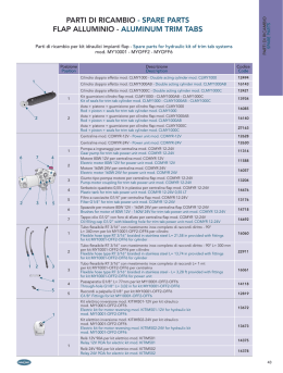 parti di ricambio - spare parts flap alluminio - aluminum - twin-disc