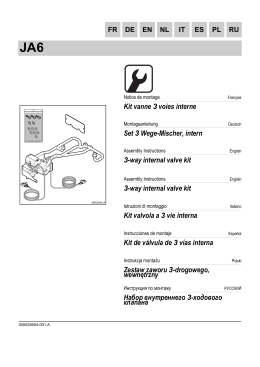 3-way internal valve kit Kit valvola a 3 vie interna Kit de