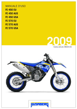 MANUALE D`USO FE 450 EU FE 450 AUS FE 450 USA FE 570 EU