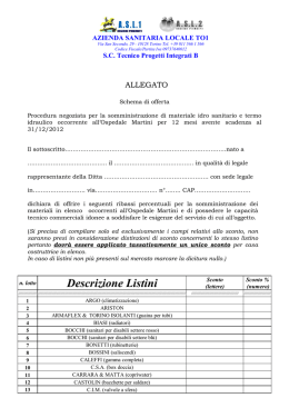 Descrizione Listini - Azienda Sanitaria Locale TO1