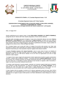 COMUNICATO STAMPA CRV_47 risultati CRV femm topolino