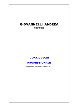 curriculum - Comune di Rieti