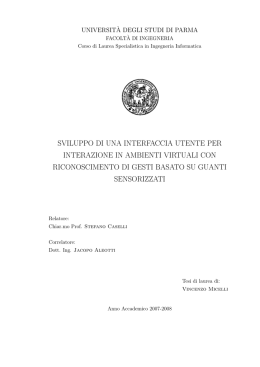 SVILUPPO DI UNA INTERFACCIA UTENTE PER