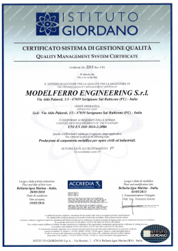 Cerificazione UNI EN ISO 3834-2:2006