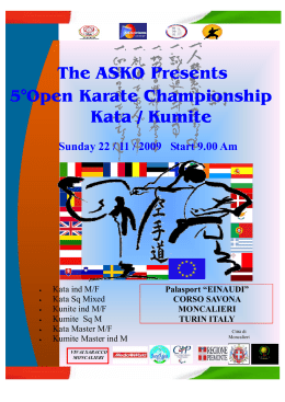 The ASKO Presents 5°Open Karate Championship