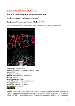 Antichrist di Lars von Trier - cinemavistodame.com di Roberto Bernabò