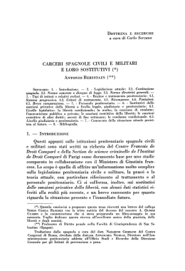 carceri spagnole civili e militari e loro sostitutivi
