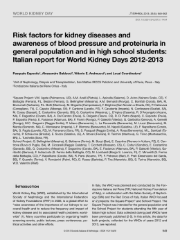 Italian report for World Kidney Days 2012-2013