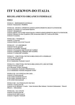 Regolamento Federale - ITF Taekwon