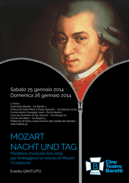 Mozart nacht und tag: il programma