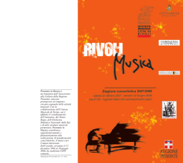 Stagione 2007/2008 - Istituto Musicale Citt&agrave; di Rivoli