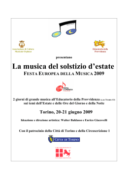 La musica del solstizio d`estate