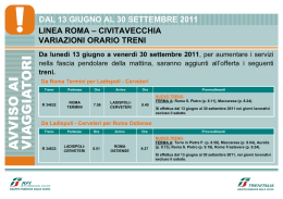 treno veloce in partenza da Roma Termini per Ladispoli
