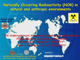 Naturally Occurring Radioactivity