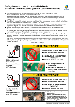 Safety Sheet Italian