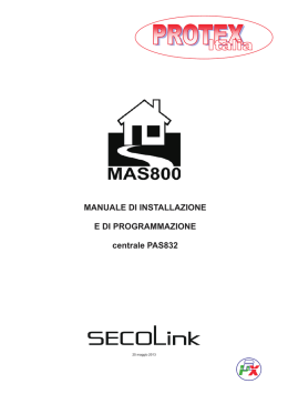 pas832 manuale protex