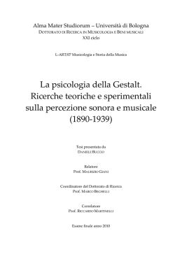 Daniele Buccio - Society for Gestalt Theory and its Applications (GTA)
