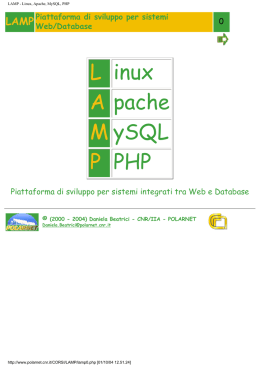 LAMP - Linux, Apache, MySQL, PHP - Polarnet-CNR