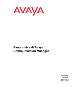 Panoramica di Avaya Communication Manager