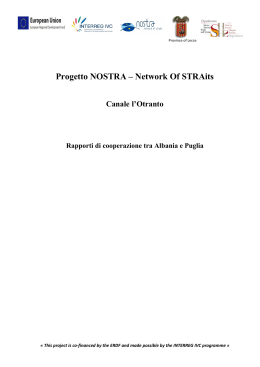Progetto NOSTRA Manuale Cooperazione Italiano