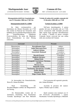 Marktgemeinde Auer Comune di Ora