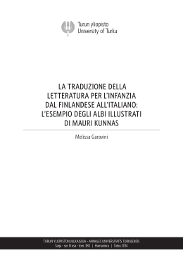 la traduzione della letteratura per l`infanzia dal finlandese all