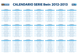 CALENDARIO SERIE Bwin 2012-2013