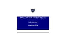 Listino prezzi LANCIA YPSILON COLLECTION 2011