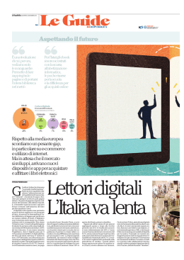 Lettori digitali L`Italia va lenta