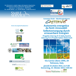 Autonomia energetica da fonti rinnovabili Selbstversorgung durch