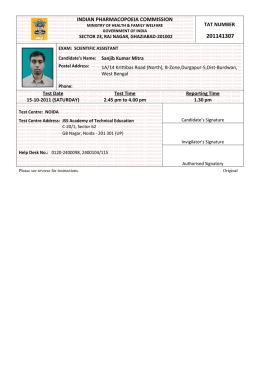 INDIAN PHARMACOPOEIA COMMISSION