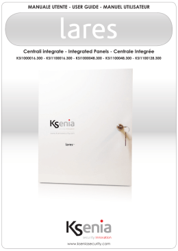 MANUALE UTENTE - USER GUIDE - MANUEL